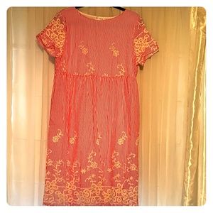 Sweet summer striped dress with pockets